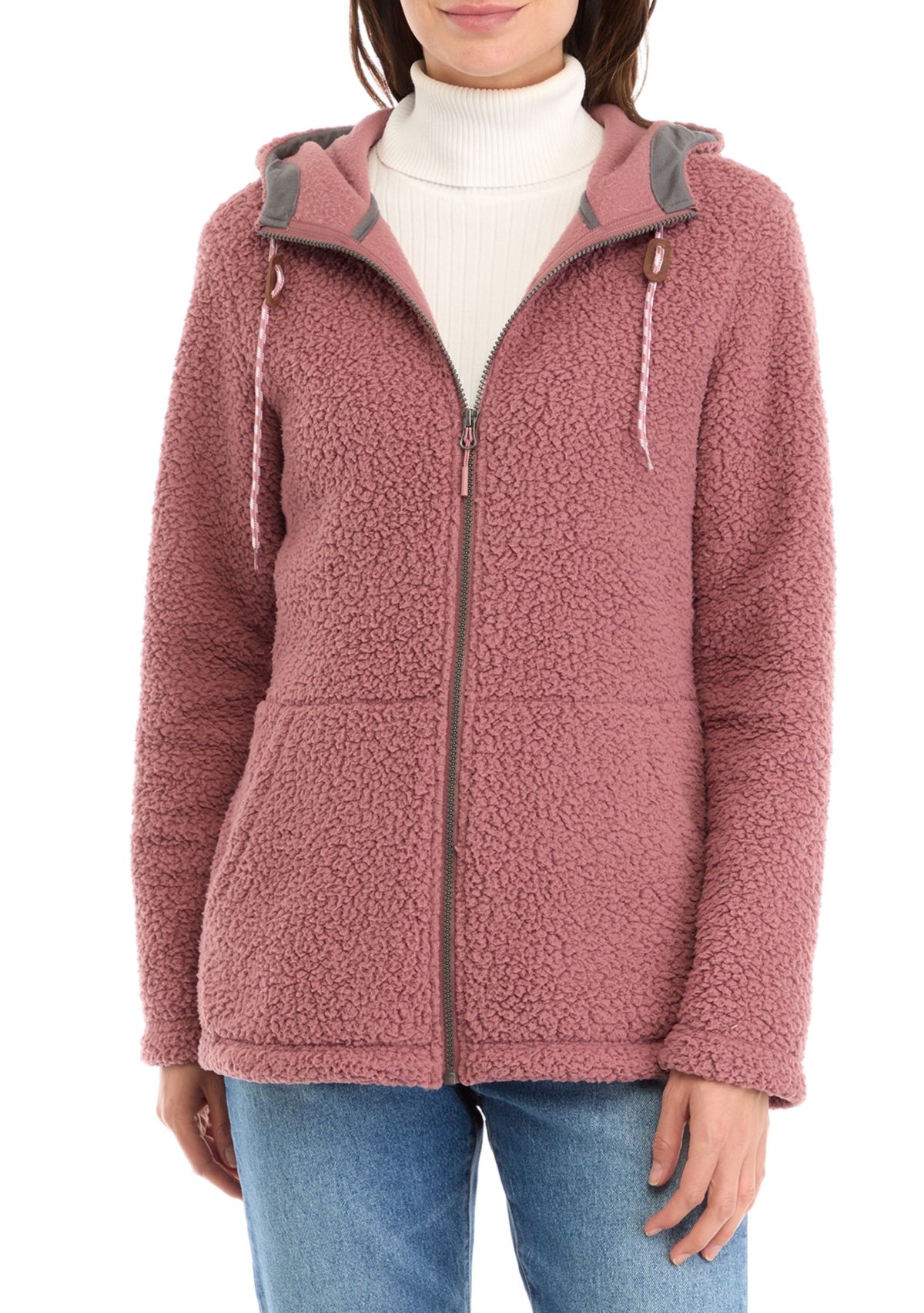 Womens Alpaca Fleece Anorak Jacket
