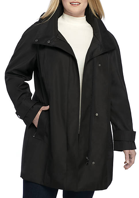 Calvin Klein Plus Size Single Breasted Rain Jacket | belk