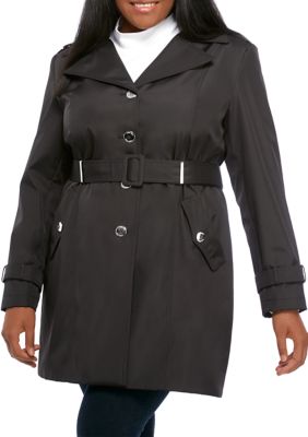 Calvin Klein Womens Single Breasted Rain Jacket Belk