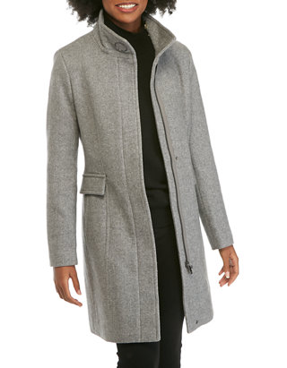 Calvin Klein Zip Front Wool Coat | belk
