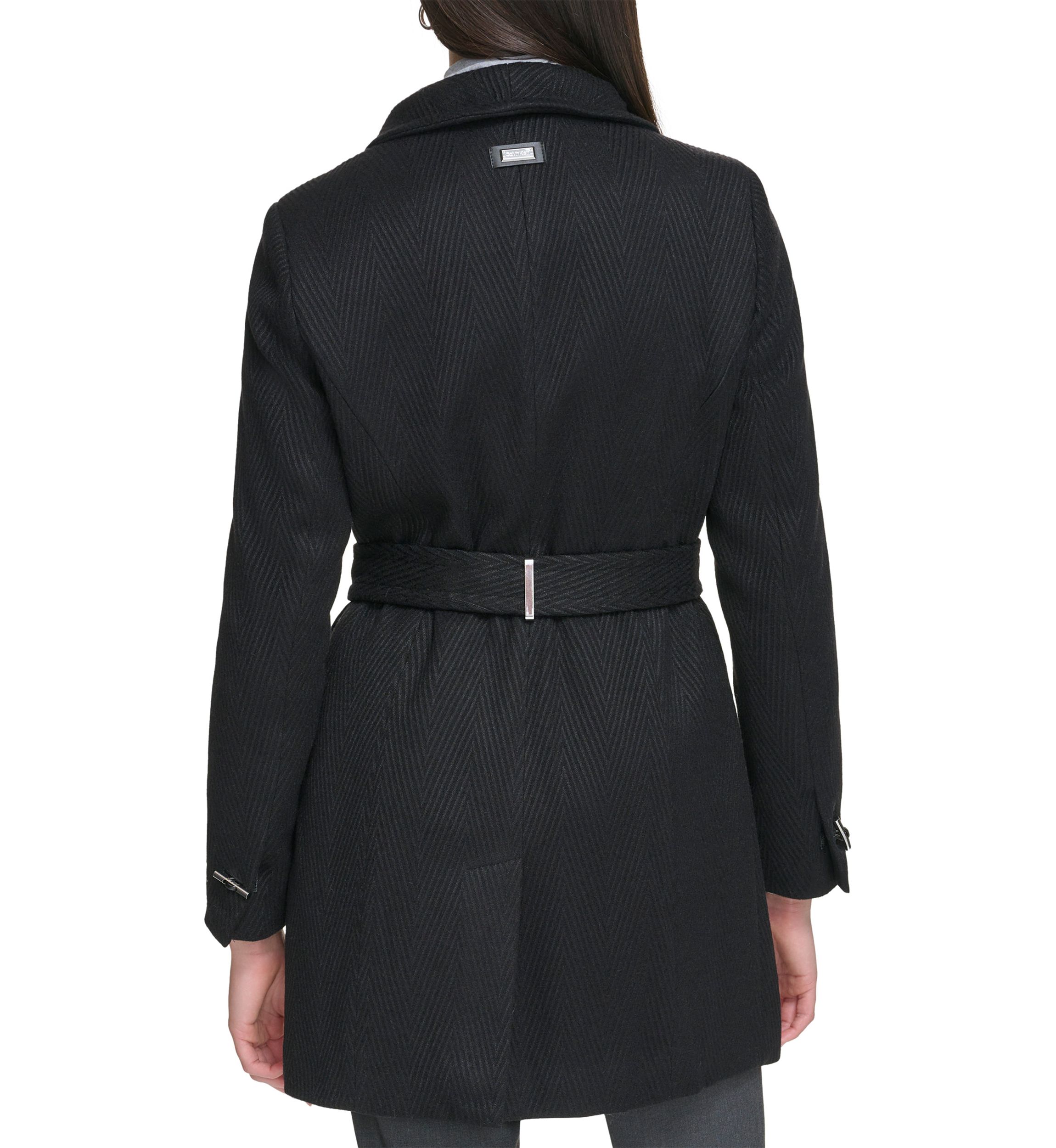 Womens Wing Collar Wrap Coat