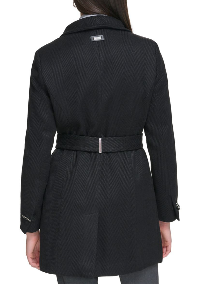 Womens Wing Collar Wrap Coat