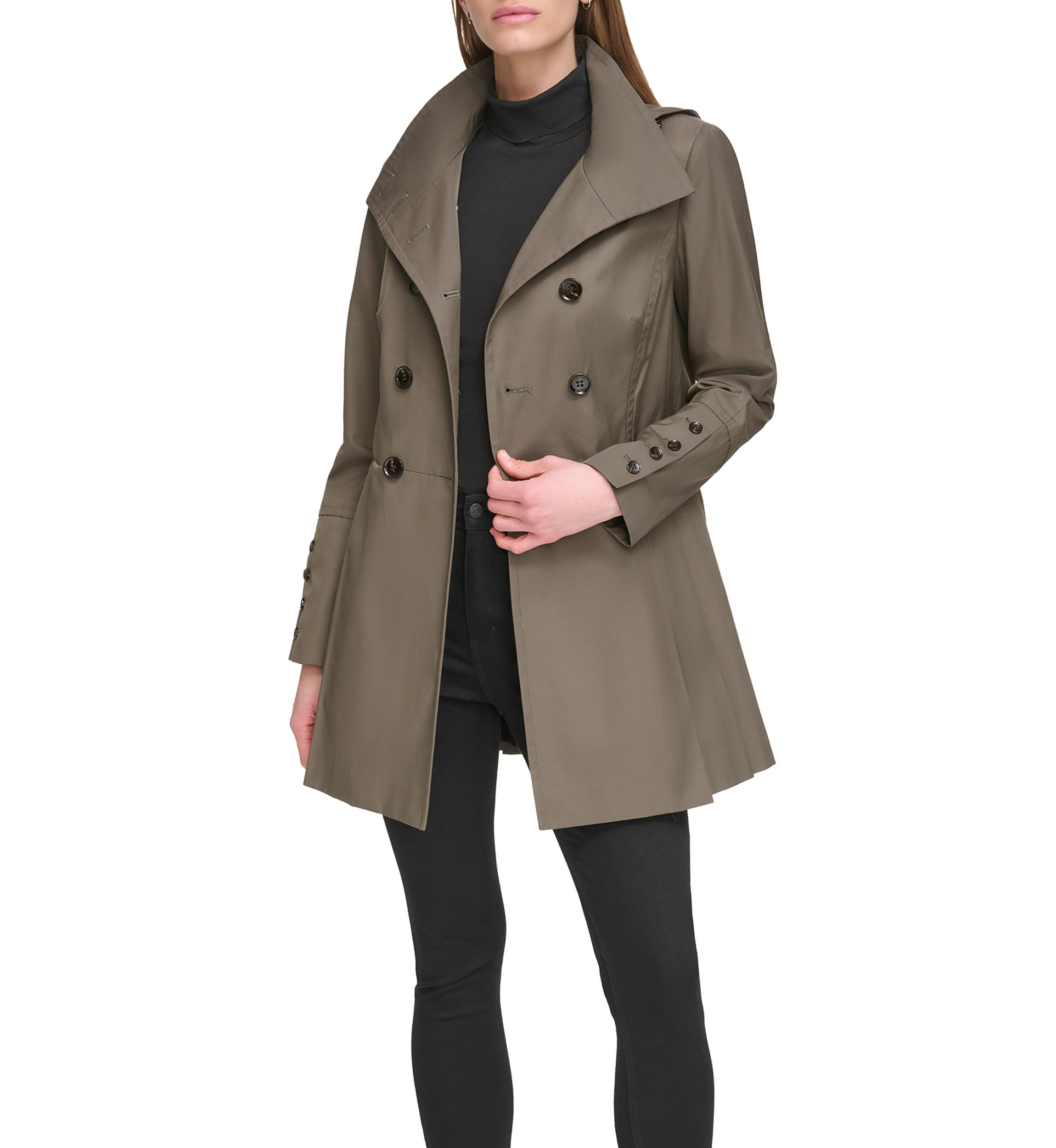 Womens Skirted Trench Coat