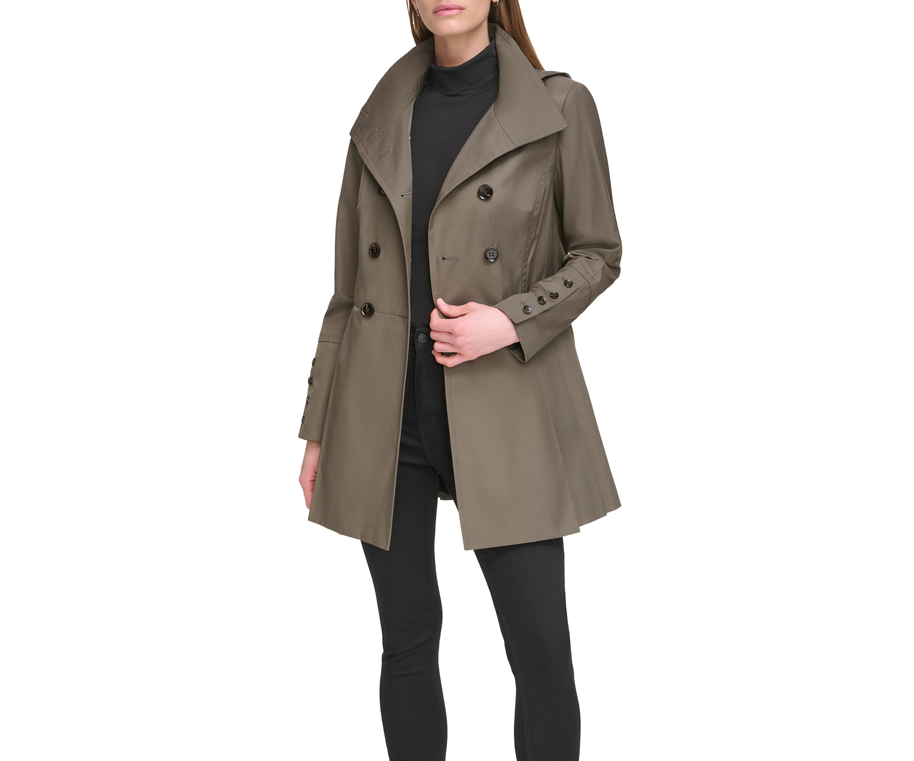 Womens Skirted Trench Coat