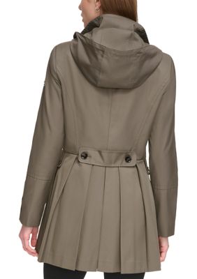 Calvin klein deals petite skirted raincoat