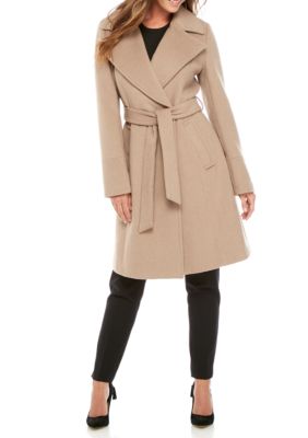 Calvin Klein Shawl Collar Wrap Coat | belk