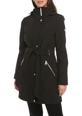 Calvin Klein Soft Shell Tie Waist Jacket | belk