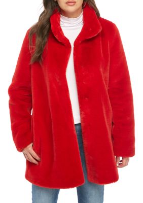 Calvin Klein Women S Faux Fur Coat Belk