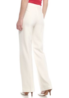 Women's Nine West Pintuck Wide-Leg High Rise Pants  High waisted pants,  White wide leg pants, High rise pants