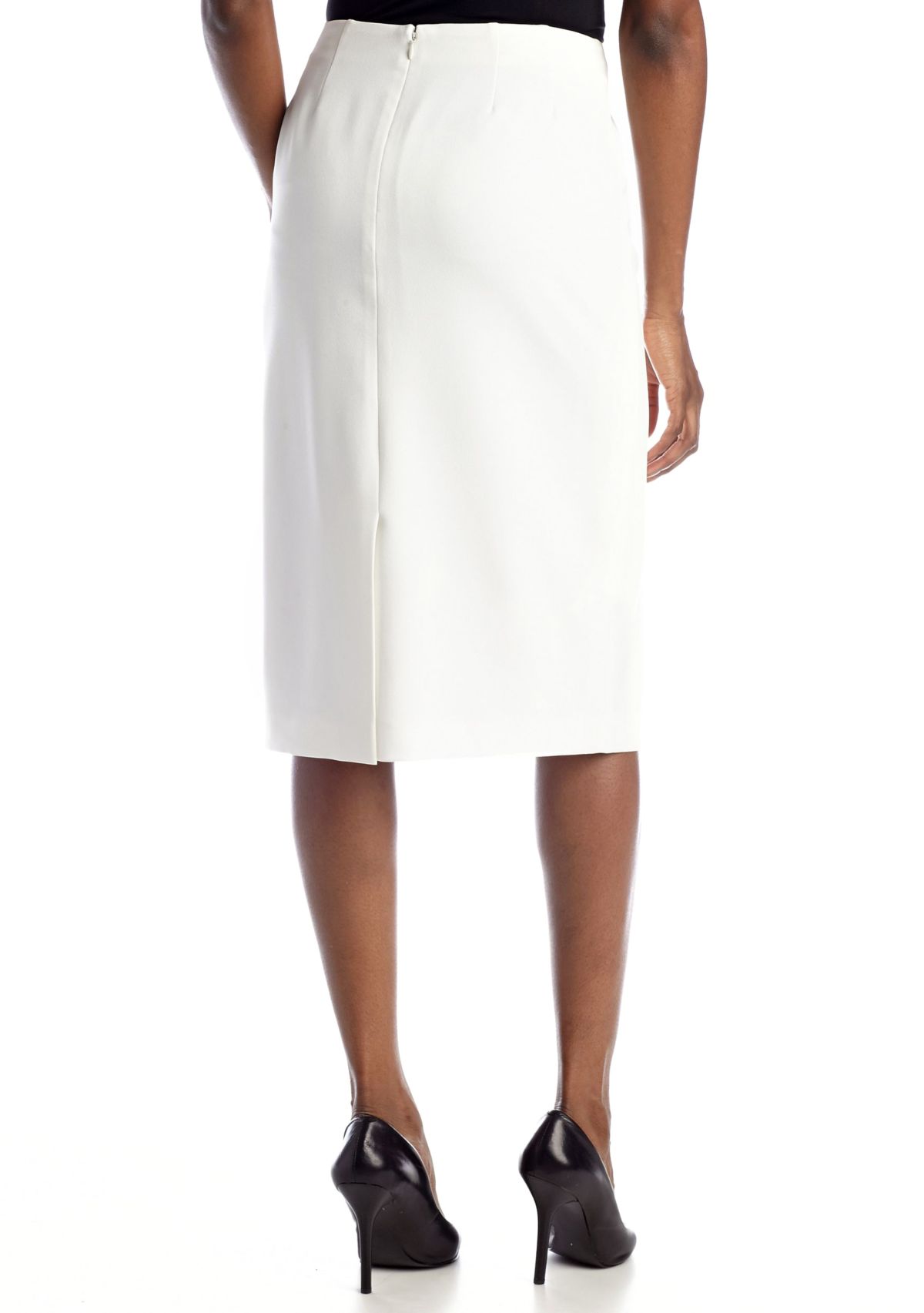 Womenss Stretch Crepe Column Skirt