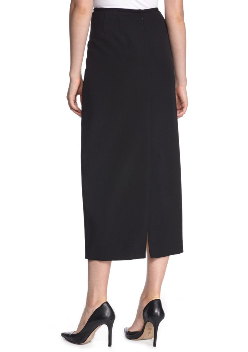 Womens Stretch Crepe Column Skirt