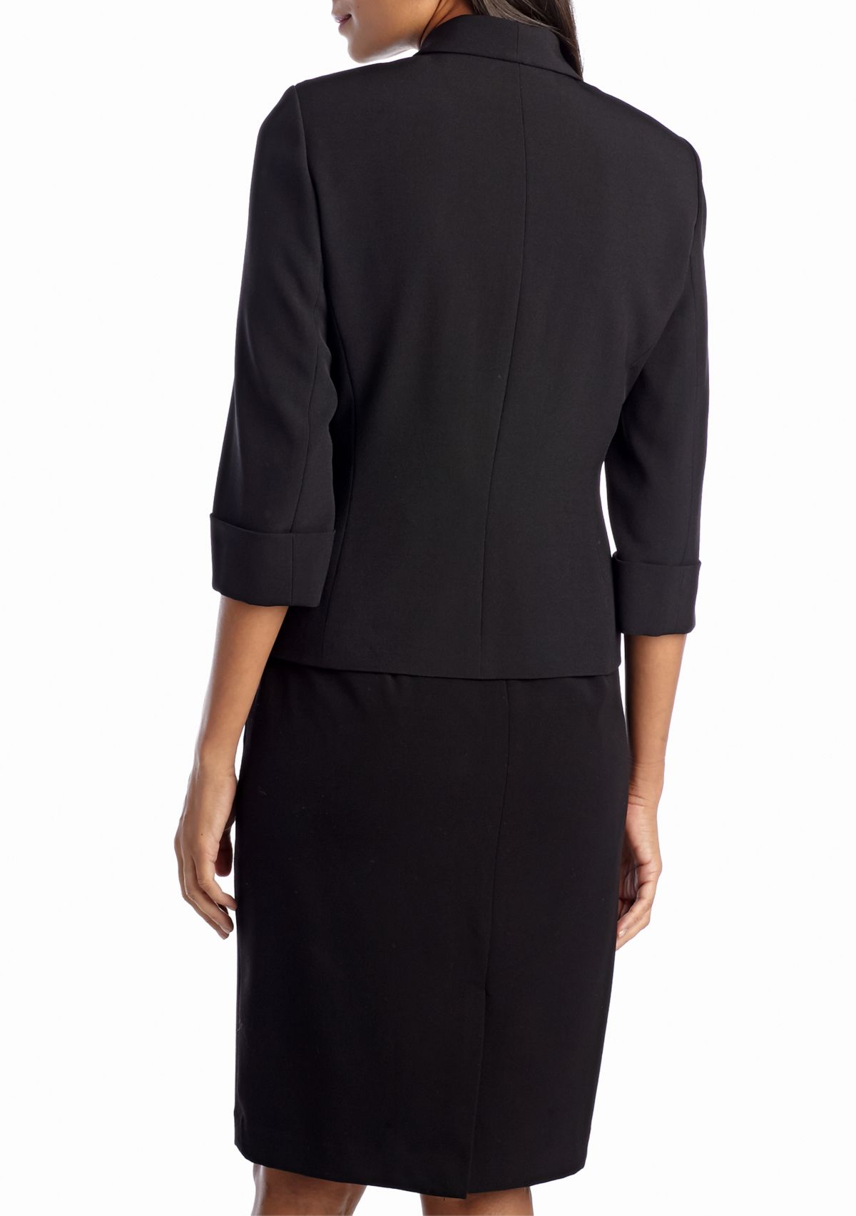 Womens Stretch Crepe Open Cardigan Jacket