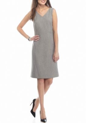 kasper petite pin dot sheath dres