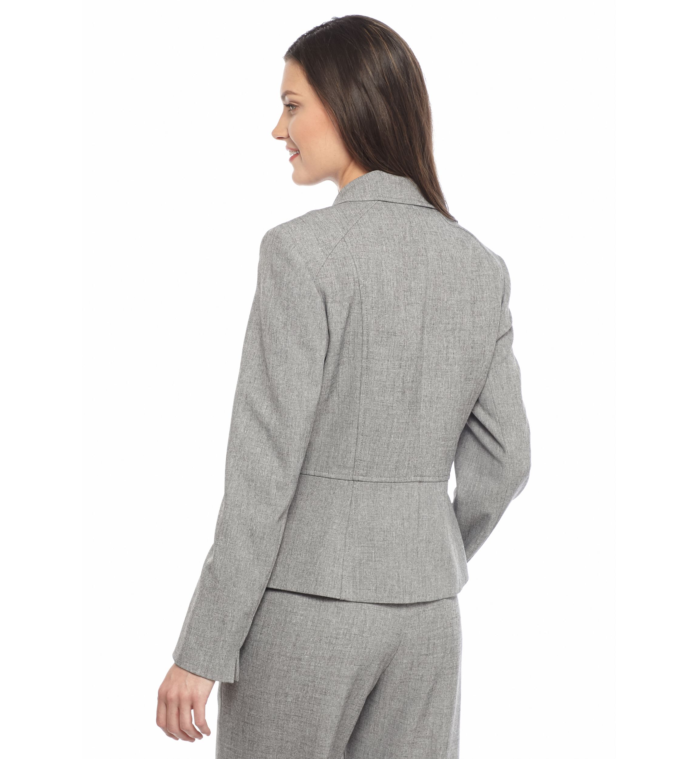 Petite Stretch Crepe Two Button Jacket 
