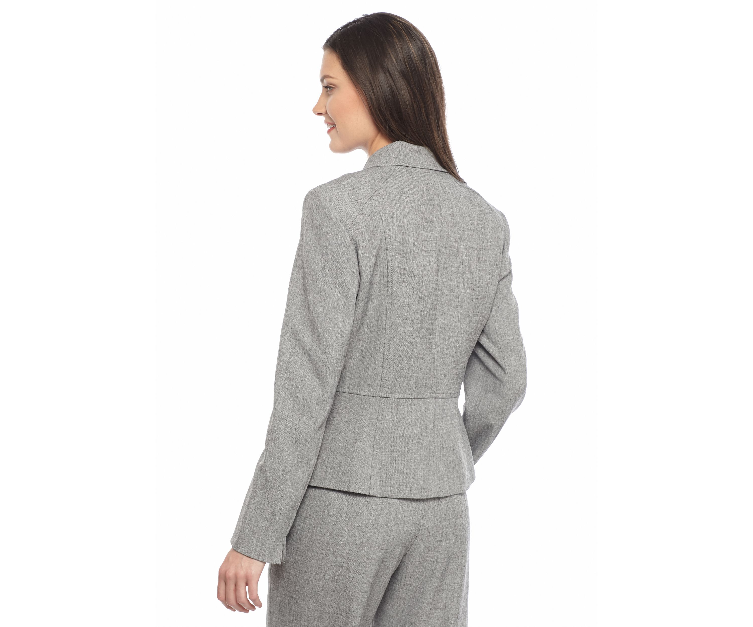 Petite Stretch Crepe Two Button Jacket 