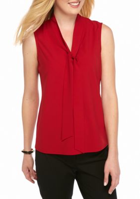 Kasper Petite Solid Sleeveless Blouse | Belk