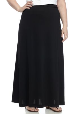 kasper plus size knit maxi skir