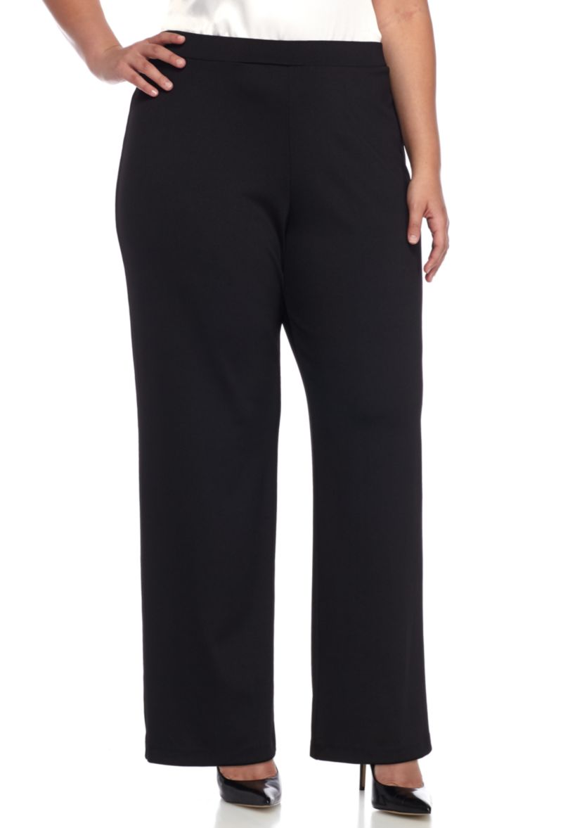 Plus Size Wide Leg Knit Pant