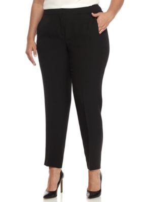 Kasper Plus Size Stretch Crepe Ankle Pant | belk