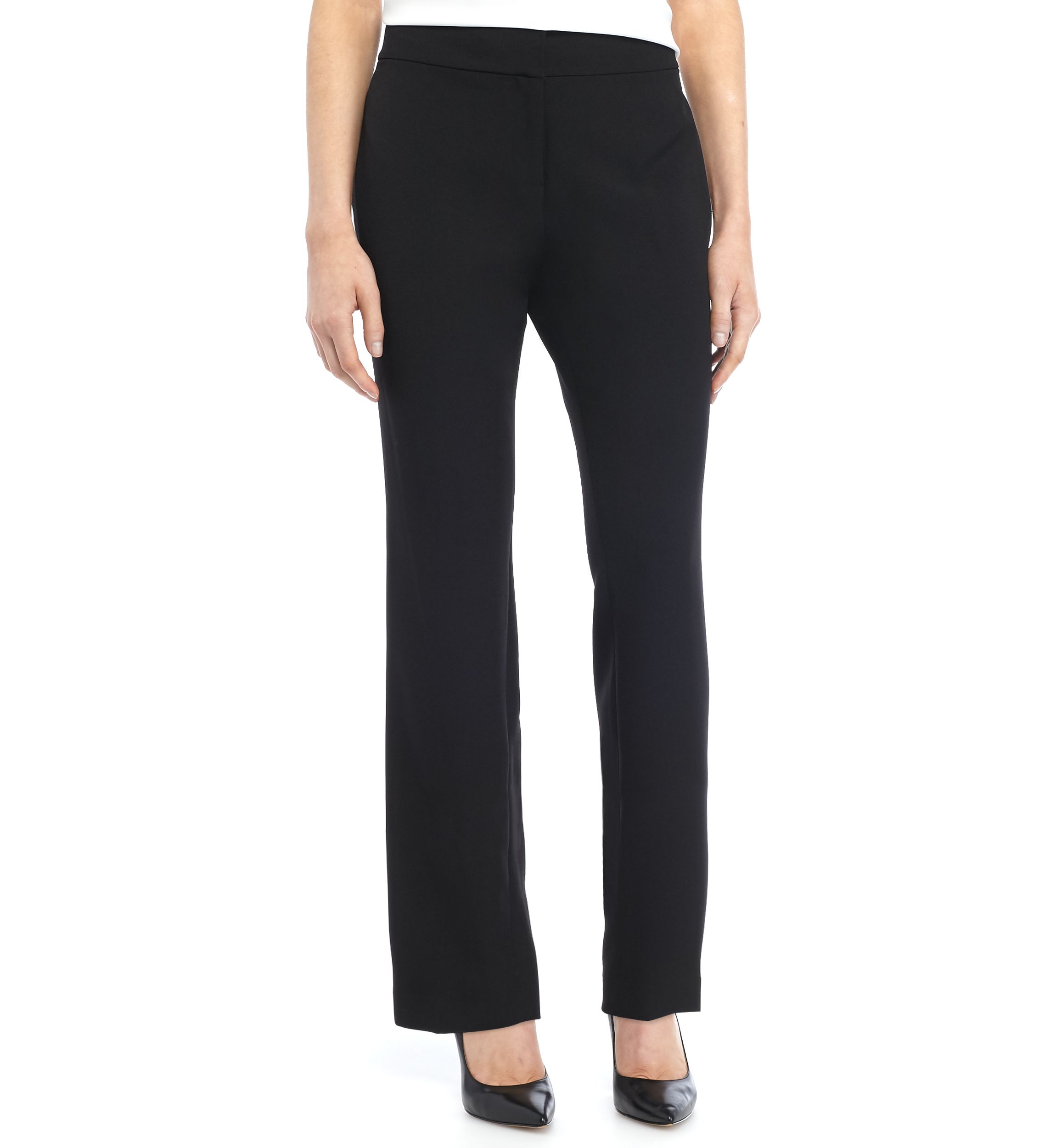 Petite Stretch Crepe Slim Leg Pants