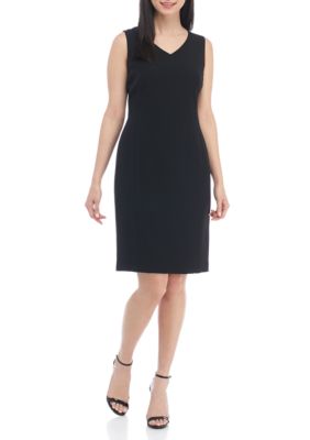 kasper petite pin dot sheath dres