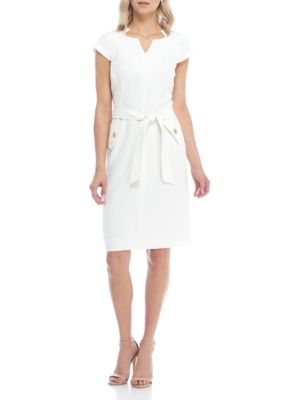 Kasper Cap Sleeve Belted Dress | belk