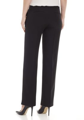 Kasper Womens Petites Seersucker Suit Separate Straight Leg Pants 