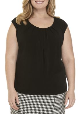 kasper plus size floral knit cardiga