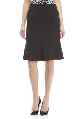 kasper midi knit slim skirt with side slit