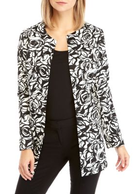 nine west wide lapel fly away jacke