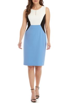 kim rogers petite ponte color block dres