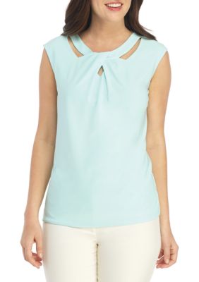 Kasper Cap Sleeve Criss Cross Cami | belk