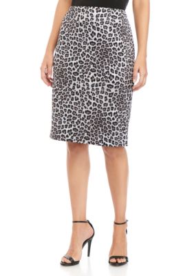 Kasper Leopard Print Skirt | belk