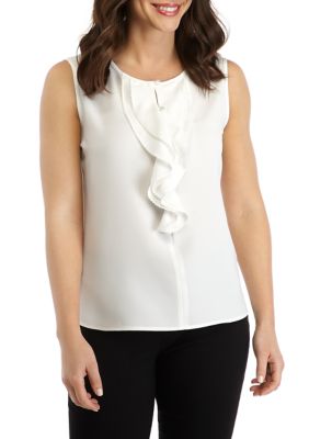 Kasper Women's Sleeveless Ruffle Blouse | belk