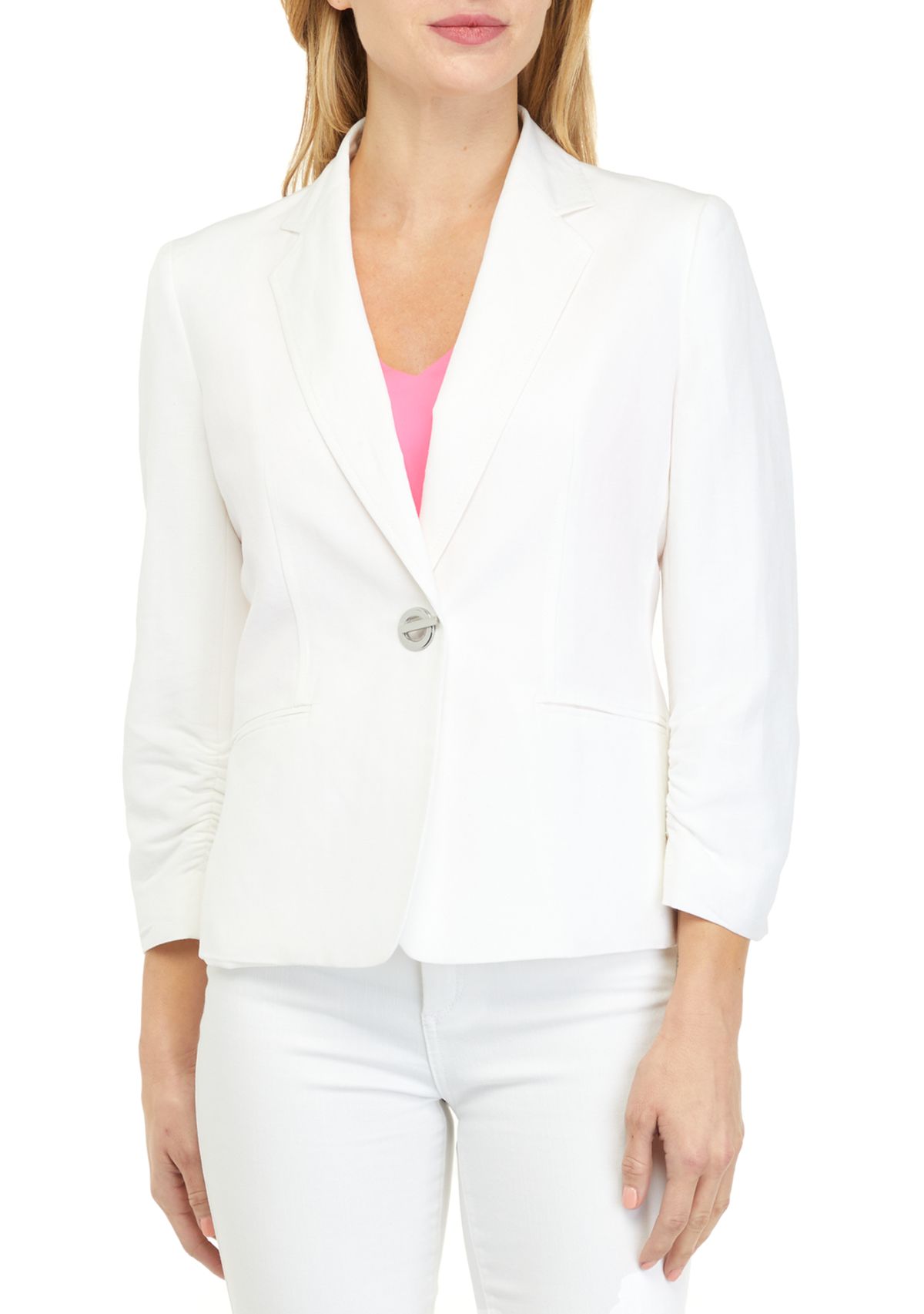 Petite Toggle Linen Jacket