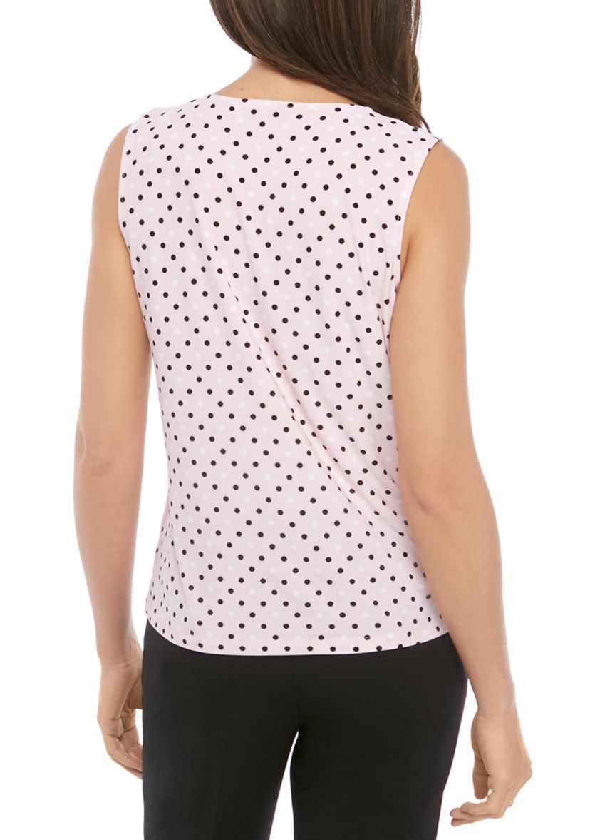 Womens Multi Dot Sleeveless Top