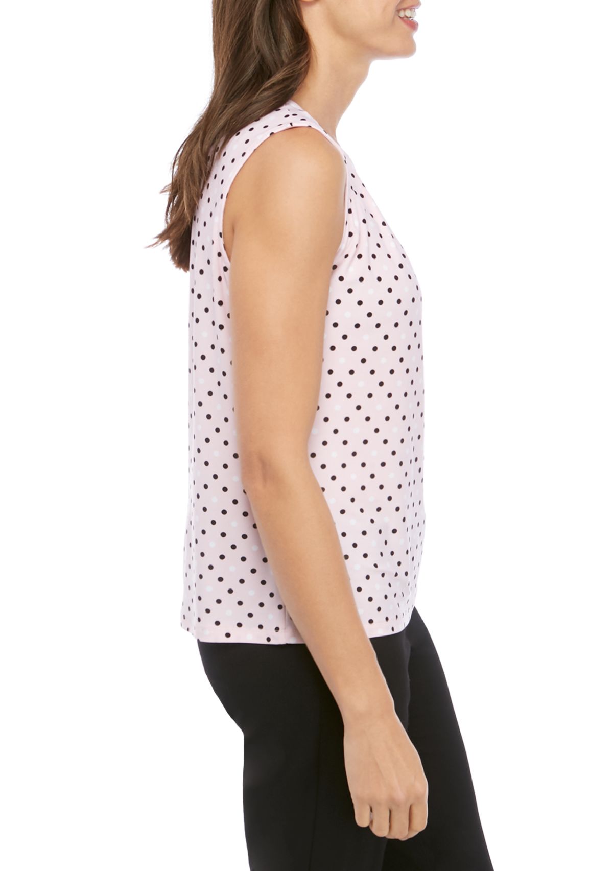 Womens Multi Dot Sleeveless Top
