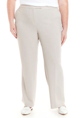 Kasper Plus Size Pebble Stretch Crepe Pants | belk