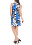 Sleeveless Floral Print Knit Dress 