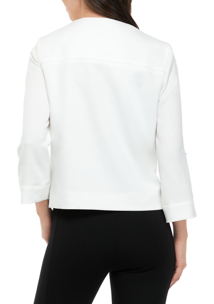 Roll Tab Sleeve Snap Front jacket 