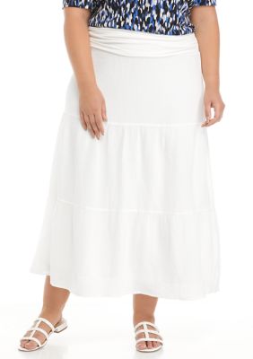 White maxi skirt outlet suits