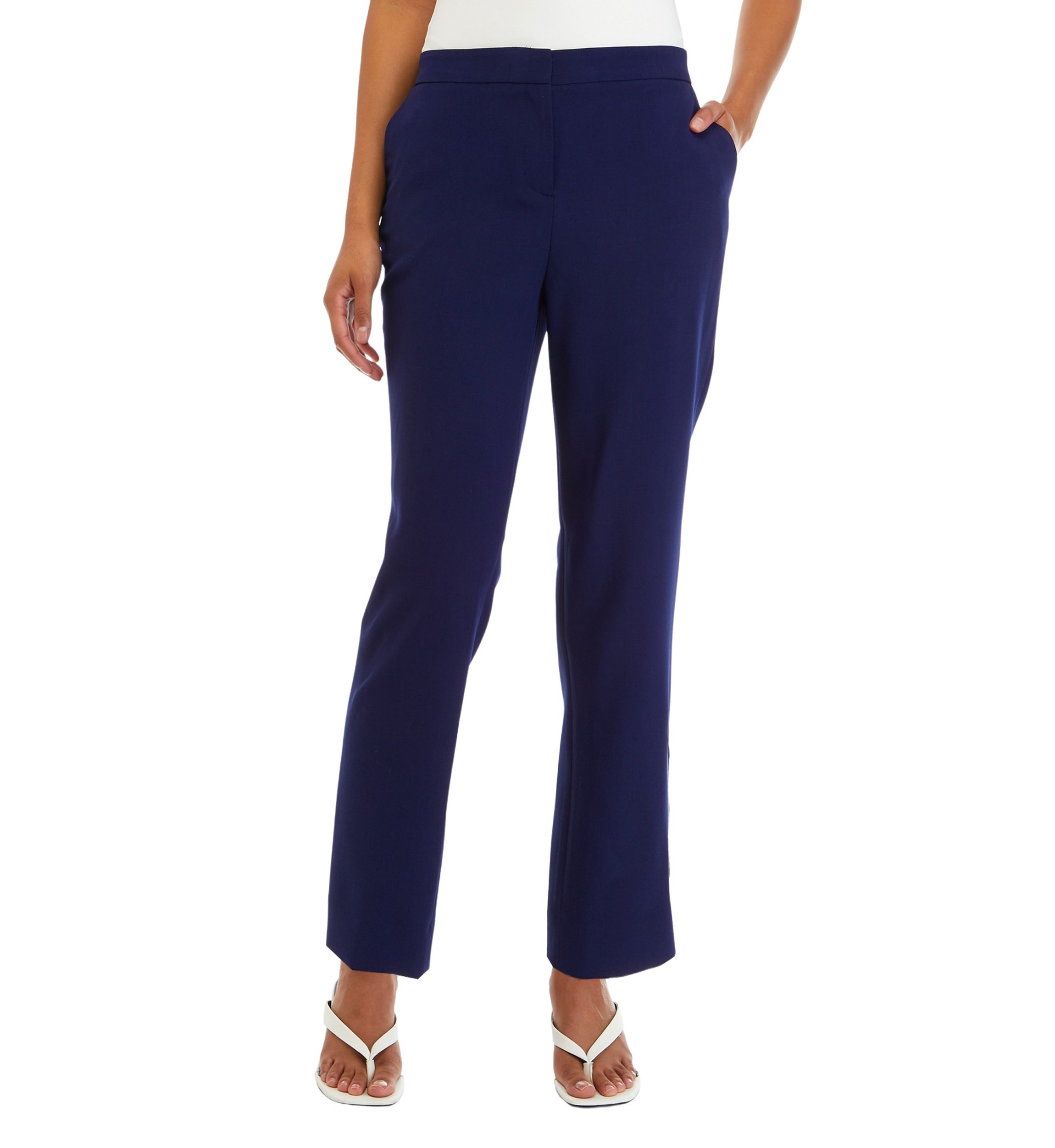 Petite  Elastic Back Trouser Pants