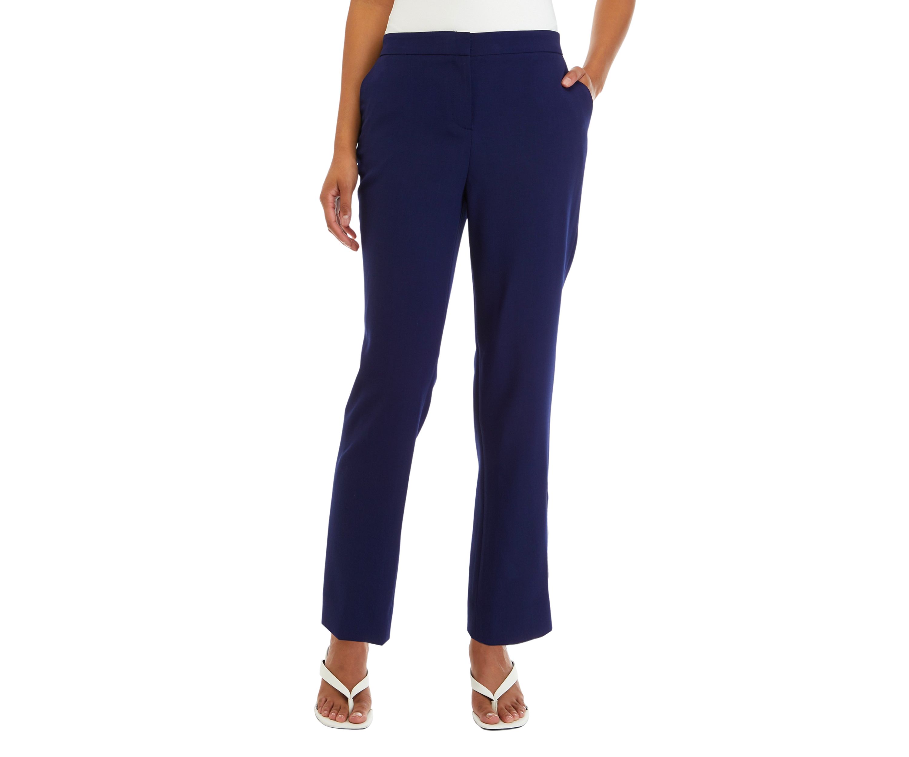 Petite  Elastic Back Trouser Pants