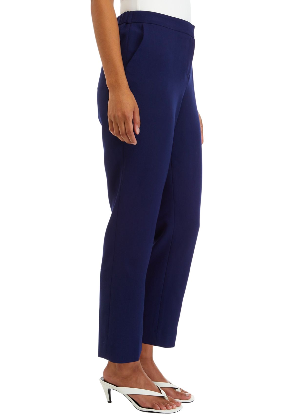 Petite  Elastic Back Trouser Pants