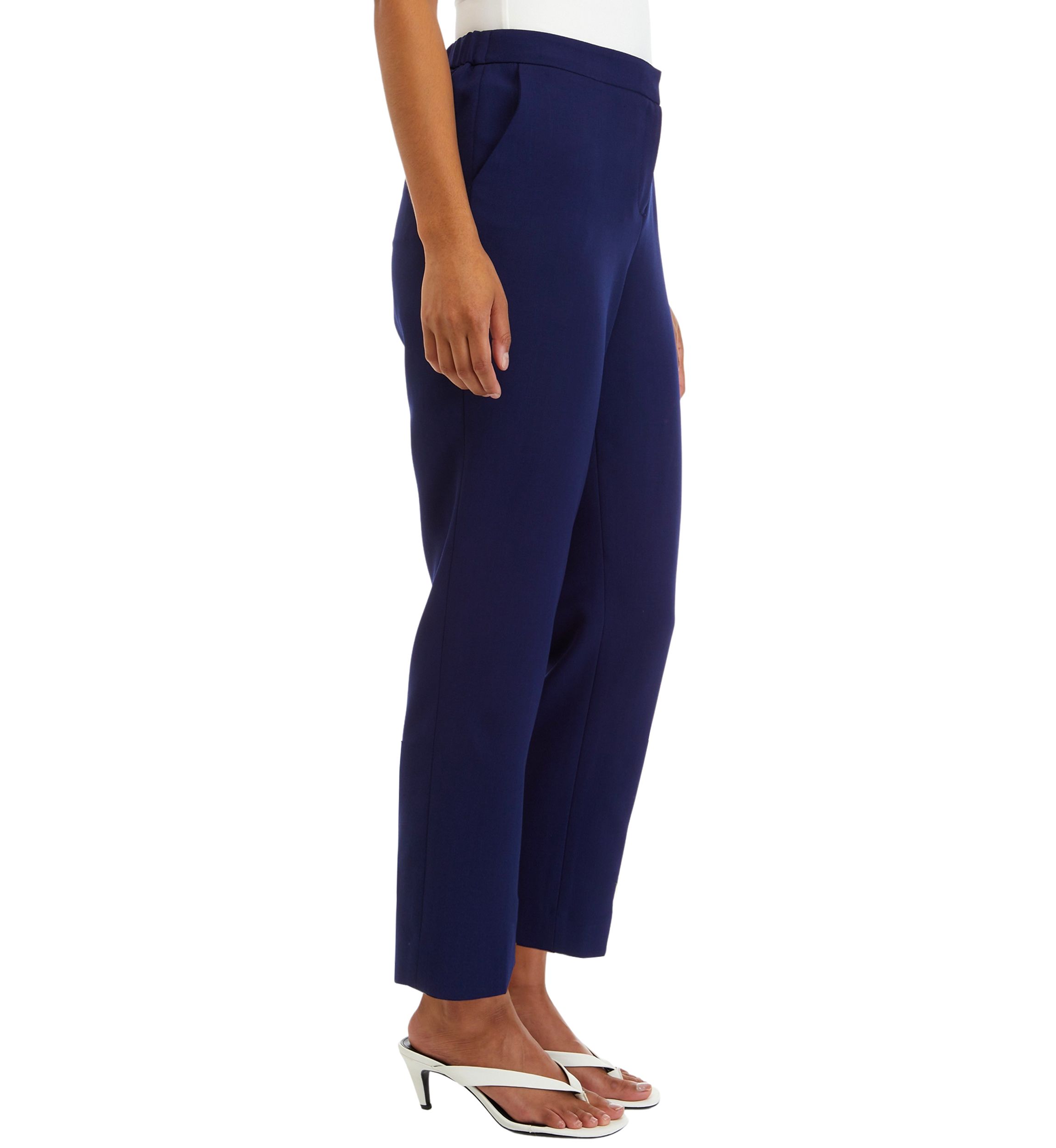 Petite  Elastic Back Trouser Pants