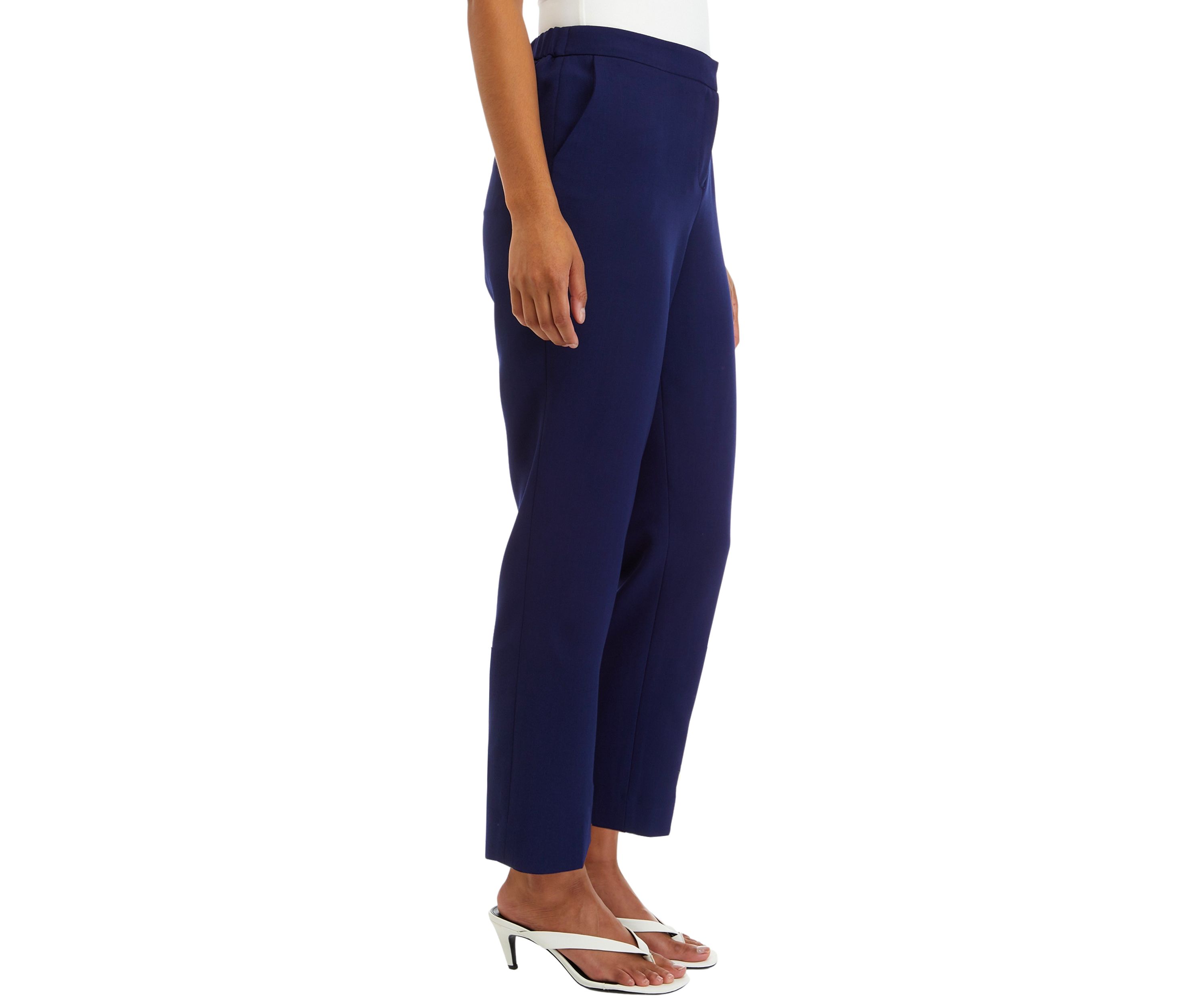 Petite  Elastic Back Trouser Pants