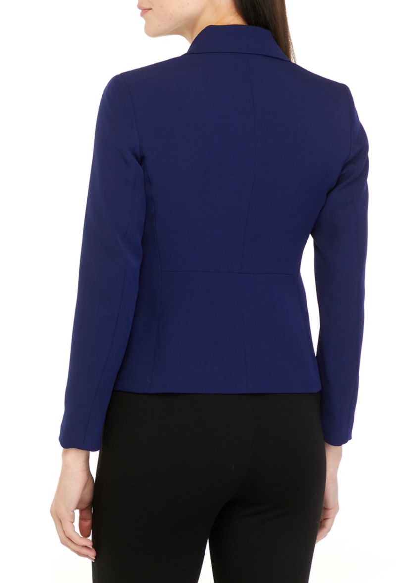 Petite  Two Button Flap Pocket Blazer