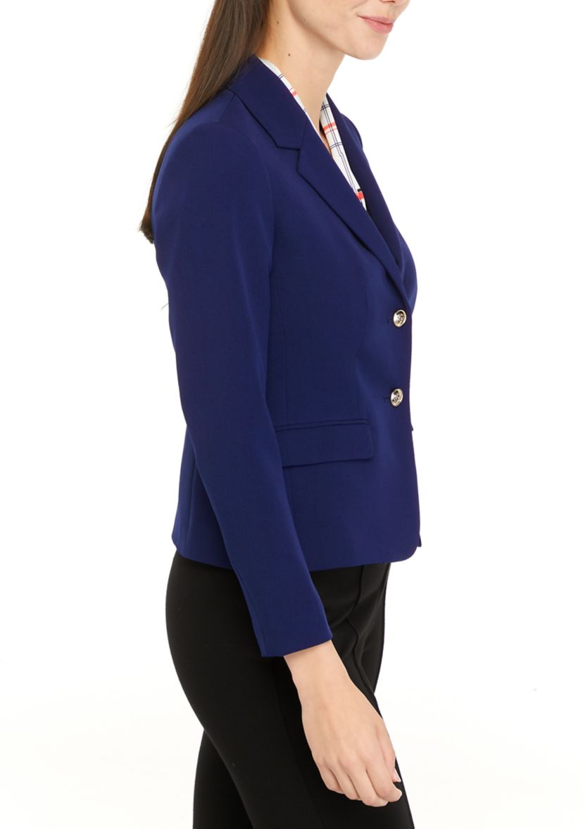Petite  Two Button Flap Pocket Blazer