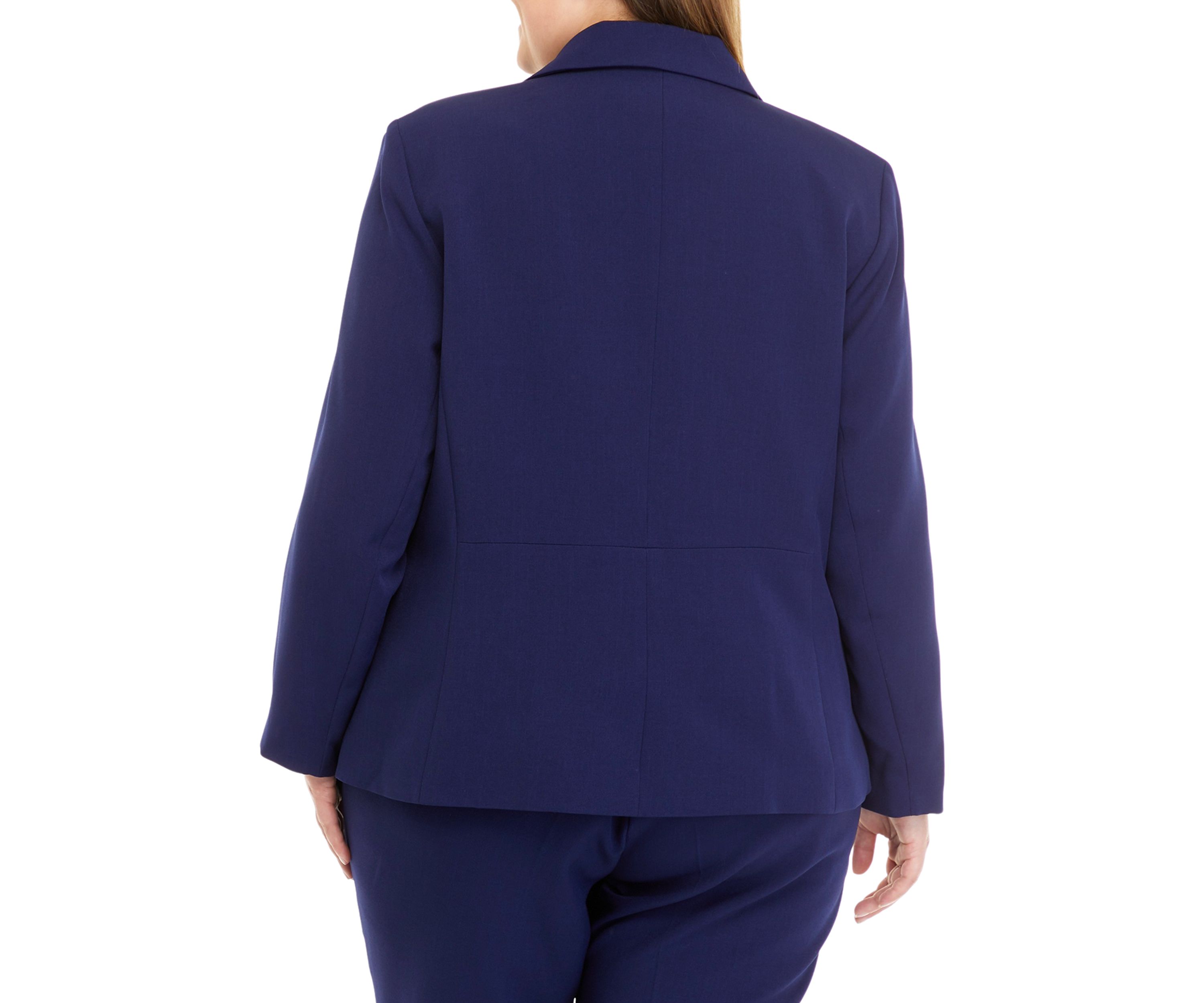 Plus Size  Two Button Flap Pocket Jacket
