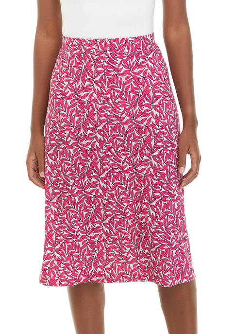 Kasper Petite Printed Knit Midi Skirt